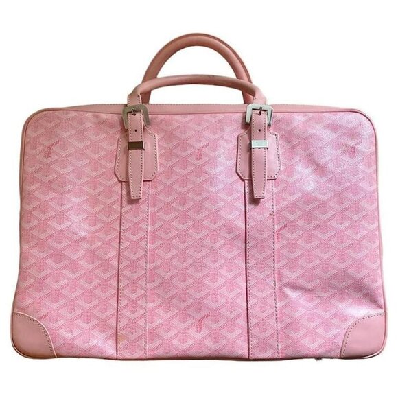 🌸 SUPER RARE🌸 Authentic Goyard Ambassade MM Briefcase PINK Sakura DISCONTINUED - Picture 2 of 16